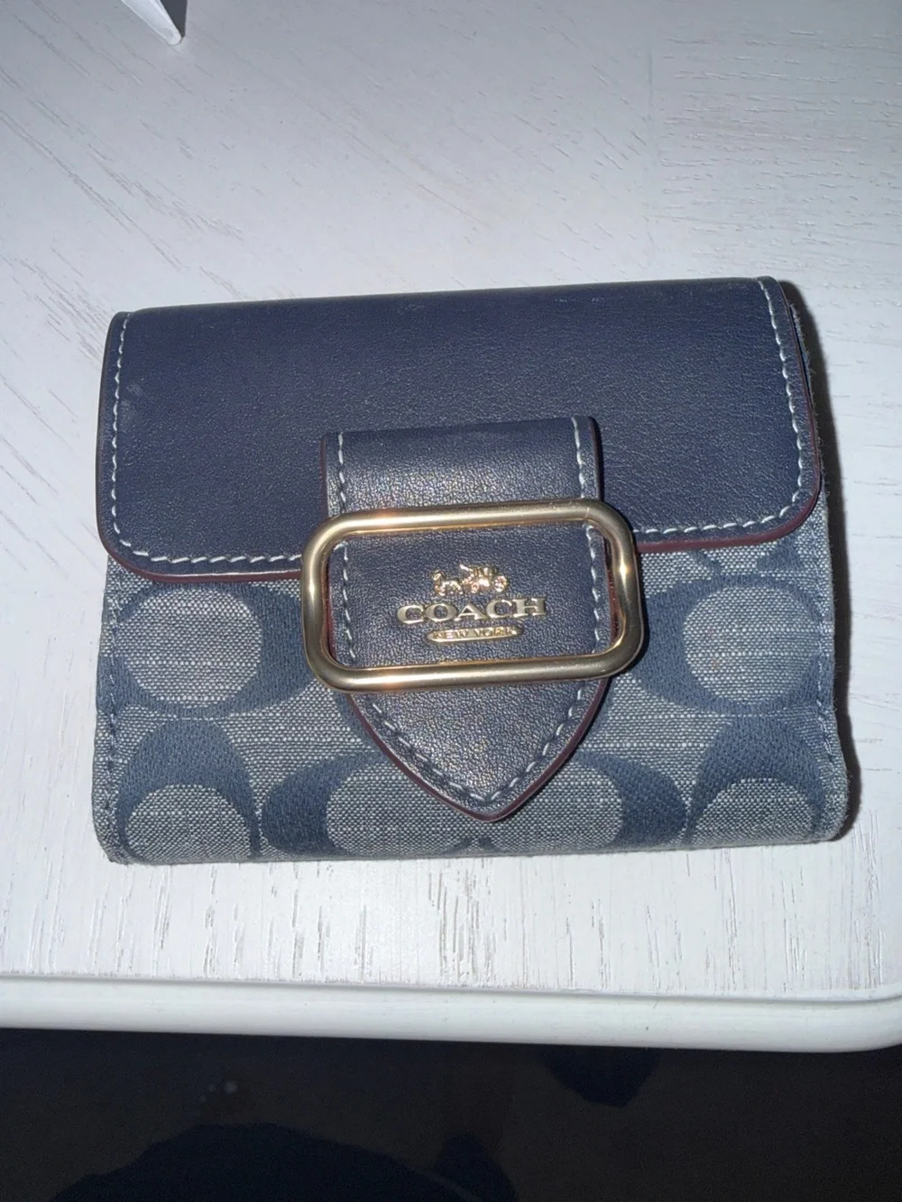 Coach Navy Small Morgan Wallet